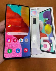 Samsung galaxy a51 6 GB RAM 128 GB memory full box 03193220564 0