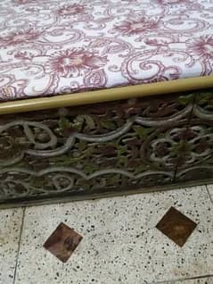 Iron Bed 6 by 6 with mattress 0