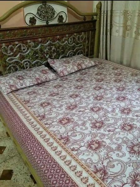 Iron Bed 6 by 6 with mattress 1