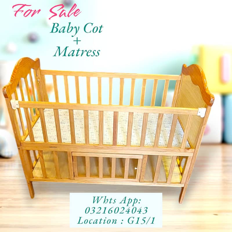 Baby Cot & Baby Dinning Chair 0