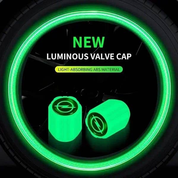 Pack of 4 Luminous Wheel Valve Cap 1