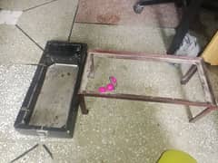 swing  machine stand with box