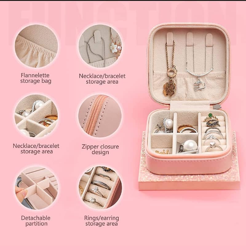 SP Dealz Small Jewellery Box - Mini Travel Jewellery Boxes Case, Porta 3