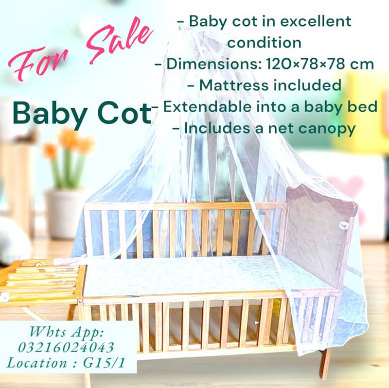 Baby Cot & Baby Dinning Chair 2