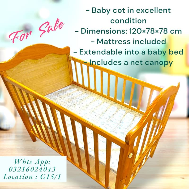 Baby Cot & Baby Dinning Chair 4