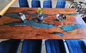 Epoxy resin dinning table