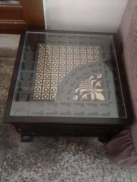 Center table with 2 side tables for sale 3