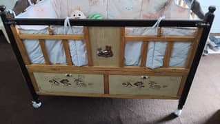 Wooden Baby Crib / Bed and Cot/ Swing Set (including a bumper set)