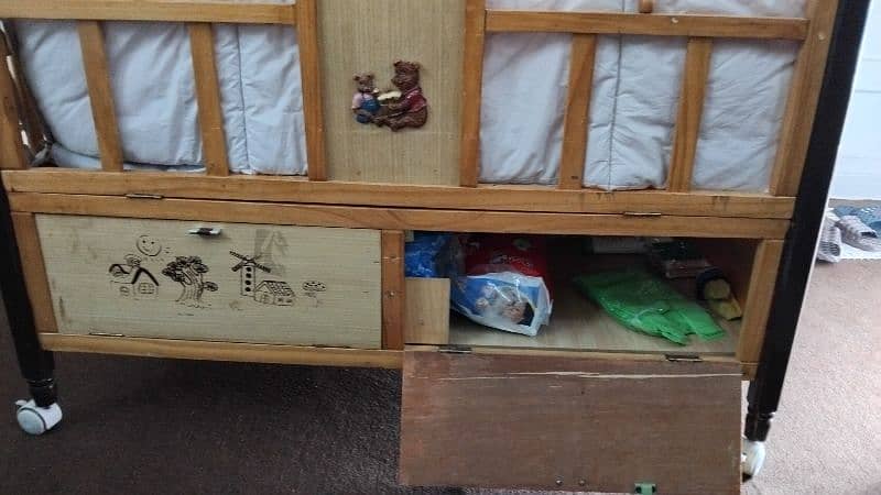 Wooden Baby Crib / Bed and Cot/ Swing Set (including a bumper set) 2