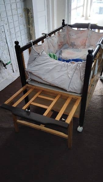 Wooden Baby Crib / Bed and Cot/ Swing Set (including a bumper set) 5