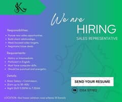 we are hiring sales representative for our software house 0