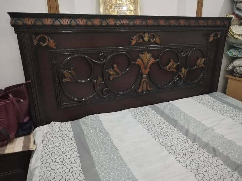 Bed Set for sale (King Bed + Mirror Dressing + Side Tables) 3