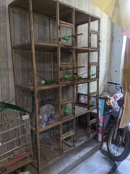 Birds cage for sale 8 portion With all accessories 1