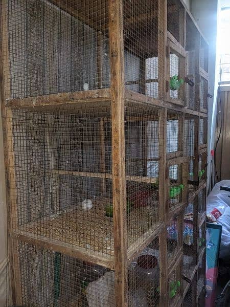 Birds cage for sale 8 portion With all accessories 2