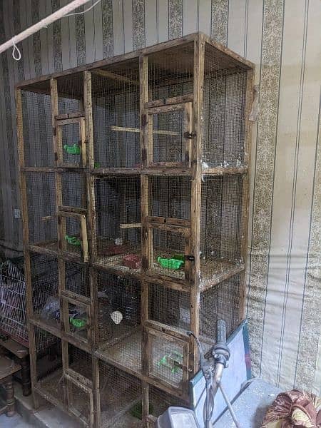 Birds cage for sale 8 portion With all accessories 3