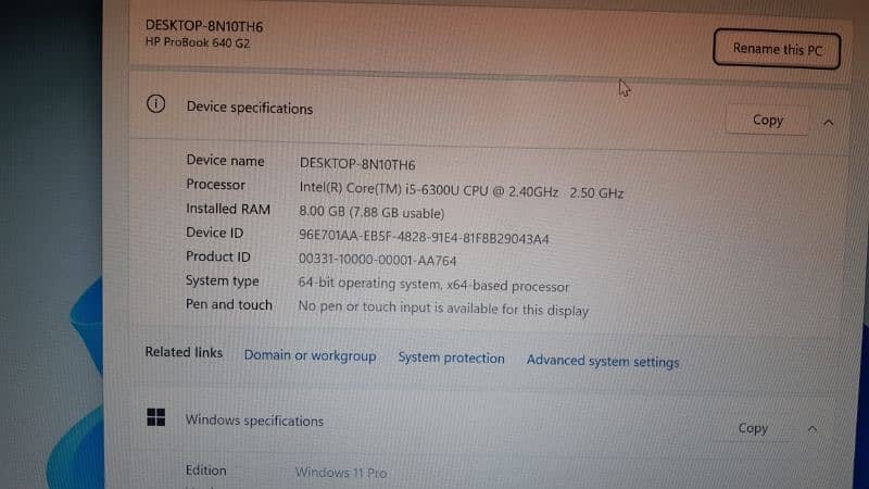 HP Probook 640 G2 Scratch Less 3