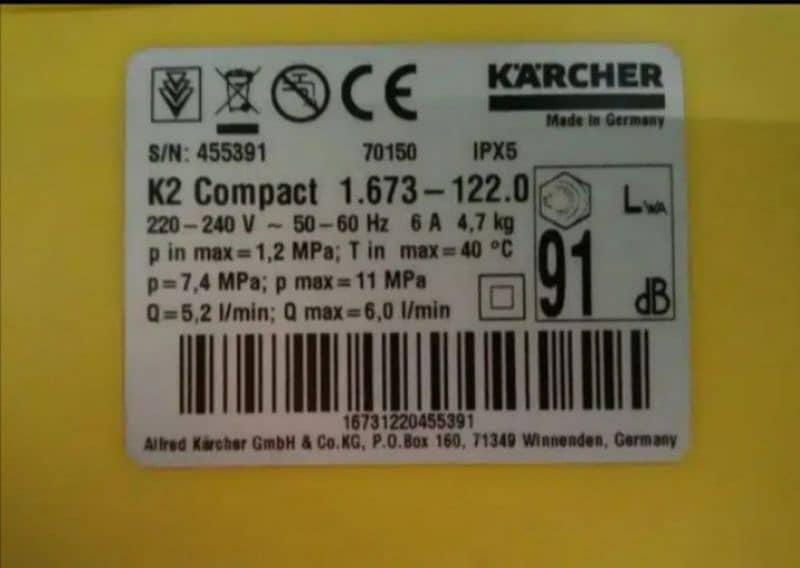 karcher k2 compact pressure washer 4