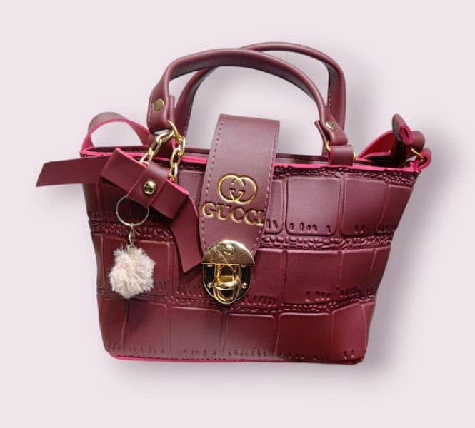 women's faux leather textured hand bags 5