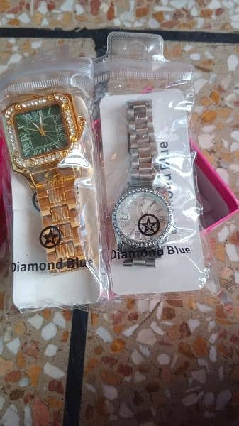 pair of watches blue diamond brand 5