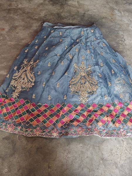 organza ready two wear 3pieace lengha short frock and dubata 3