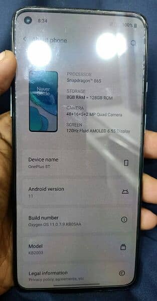 one plus 8t pta aproved 0