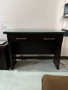 Solid Wooden Console with 2 Drawers 0