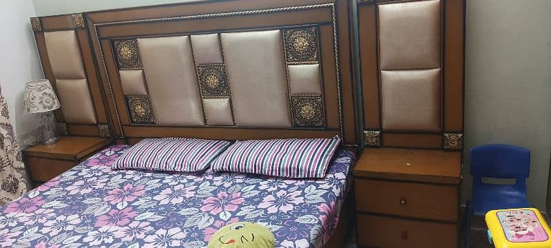 double bed with medicated mattres 1