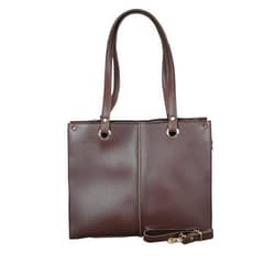 woman's PU Leather plain shoulder bag