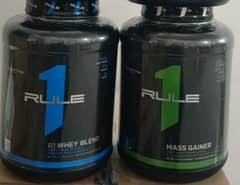 rule 1 mass gainer & rule 1 whey protein available (03168611826