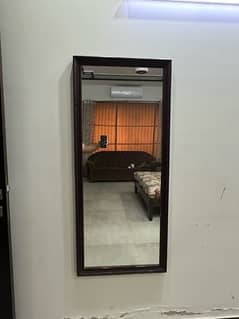 Hanging Mirror with Solid Wooden Frame