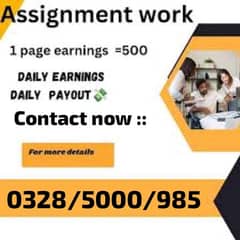 Online Part time/full time/home job/Assignments/Typing/Data entry/Ads