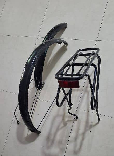 Aluminium Alloy Bike Luggage Shelf & Mud guard 0