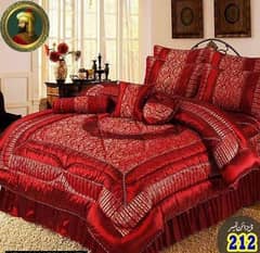 14 Pcs  jacquard silk Double Bedsheet Bridal set 0