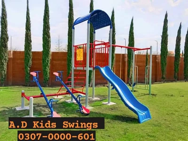 Kids Tree House|Swings|Slide|Seesaw|Marygoround|Bench Park Setup 3