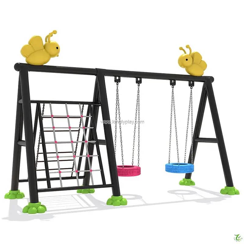 Kids Tree House|Swings|Slide|Seesaw|Marygoround|Bench Park Setup 5