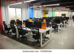 Indoor office work in multiple departments