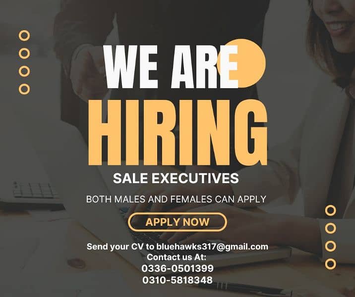 Sales Executive Urgent Hiring  Jobs in Islamabad male and female jobs 0