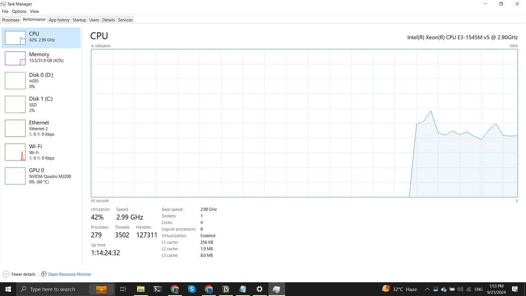 Dell Precision 7520 - Workstation - 32Ram - 4GBNvidia - 500 SSD+500HD 3