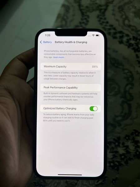 iphone 12 pro max blue 256 GB, 84 Health LLA non pta 7