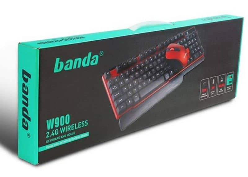 Banda W900 Wireless Set 2.4G Wireless Keyboard And Mouse 0