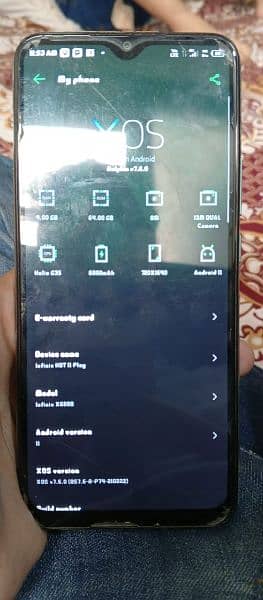 Infinix hot 11 play with box all ok no any single fualt no open 7