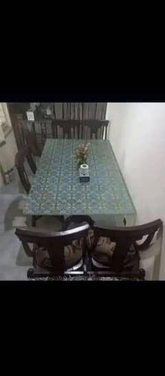 Dining table and 6 chairs