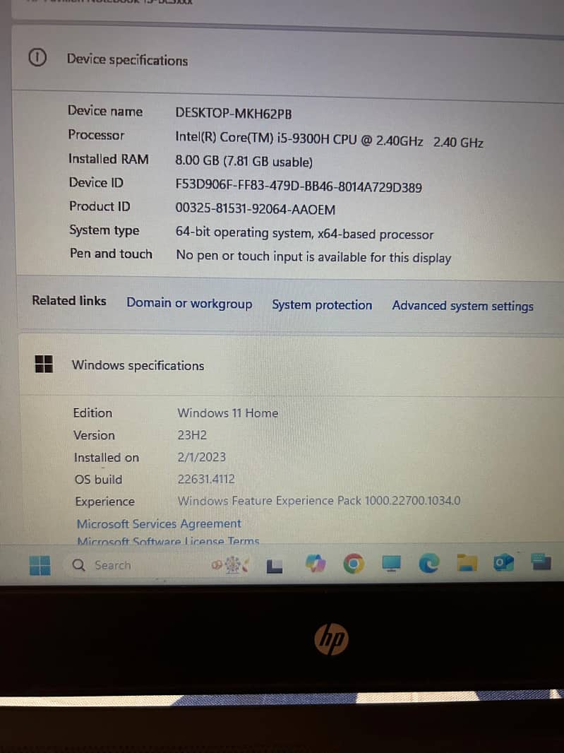 HP Pavillion 15 core i5 9th gen 5