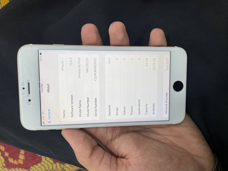 iphone 6splus PTA prove 64GB finger not working glass crak 1