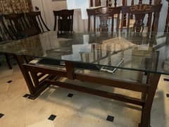 Wooden Dining Table for Sale - 8 chairs