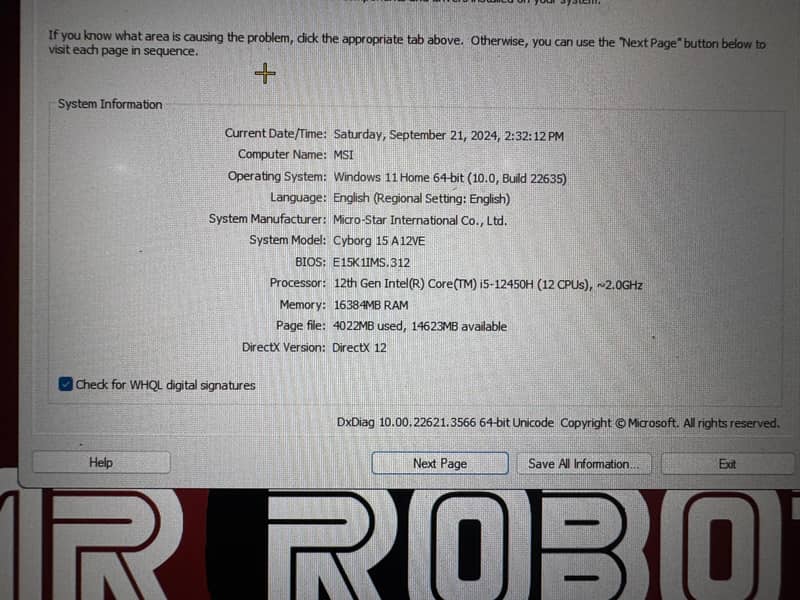 MSI Cyborg 15 A12V | i5 12450H | RTX 4050 6GB 7