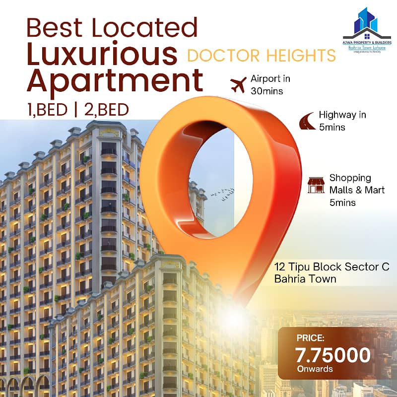 2 Bed Apartment in Relexable Payment Plan For Doctor Heights Bahria 7