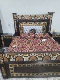 bed and dressing table