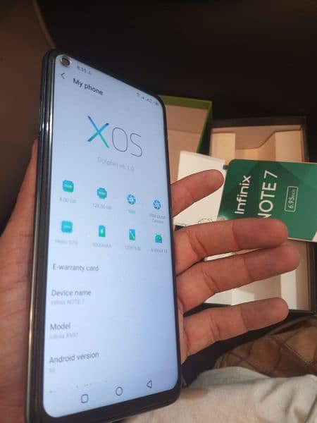 Infinix Note 7 used mobile with box 6