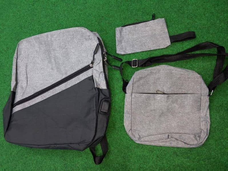 3 in 1 Laptop Bag With USB Port Backpack 1